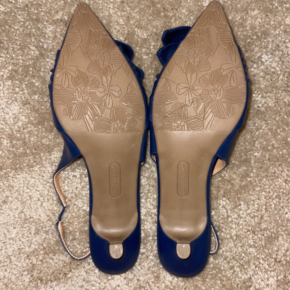 Like New Navy Blue Comfortview Slingback WW - Picture 3 of 5